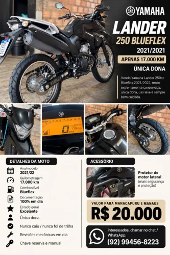 Yamaha XTZ 250 Lander 249cc/lander Blueflex 2021