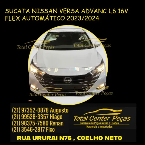 REMOÇÃO DE PEÇAS NISSAN VERSA ADVANC 1.6 2024