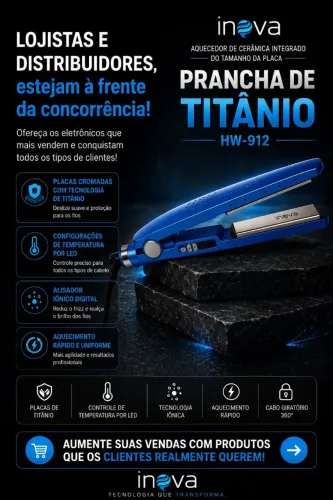 PRANCHA DE TITÂNIO HW-912