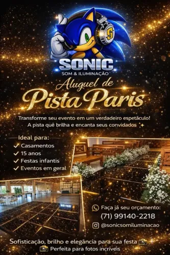Transforme seu evento em um show de luzes com a Pista Paris de LED!