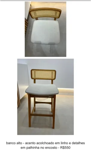 Banco alto linho 