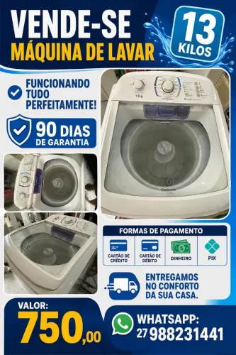 Vendo máquina de lavar Eletrolux 13 k