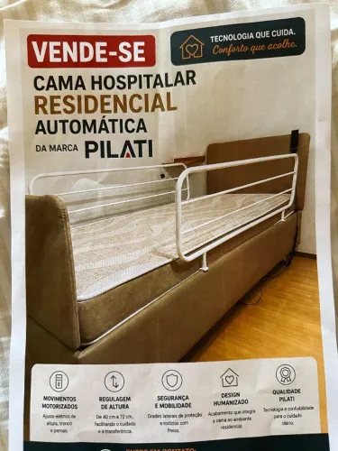 CAMA HOSPITALAR RESIDENCIAL COM CONTROLE REMOTO DA MARCA PILATI