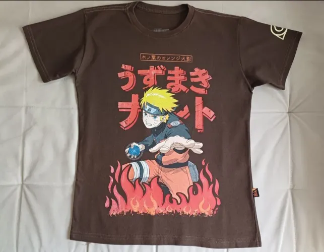 Camiseta infantil Naruto tam 12 anos
