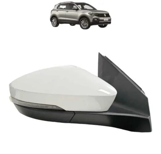 Capa de Retrovisor Volkswagen T-Cross - Estilo e Proteção Original - COR CINZA/PRATA
