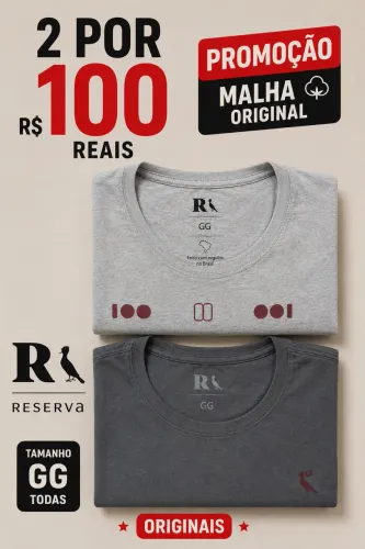 Kit 2 camisetas Reserva Original - GG-m - R$100