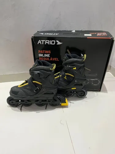 PATINS ÁTRIO REGULÁVEL AMARELO/PRETO 37 ao 40