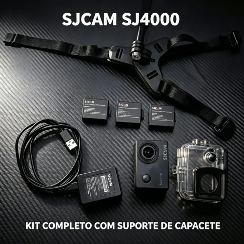 SJCAM SJ4000 + 3 Baterias + Acessórios (Perfeita pra Moto)
