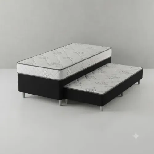 Cama Box Solteiro com Auxiliar