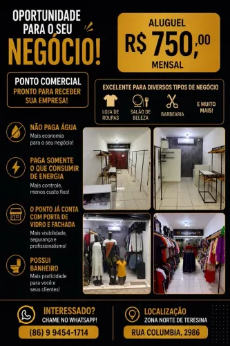 Aluga-se Ponto Comercial