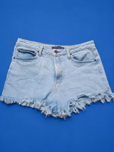 Short jeans lavagem clara 42 blue Steel renner desfiado