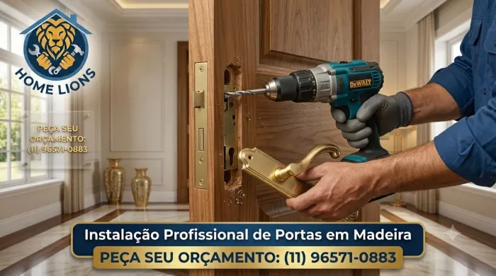 Instalação de portas, batentes e fechaduras