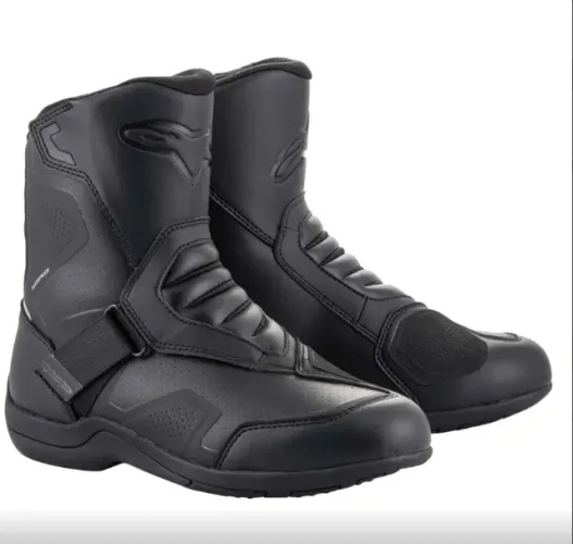 Bota Alpinestars 100% impermeável cano médio (preto ou preto com vermelho)