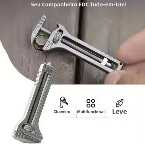 Ferramenta multifuncional compacta com chaveiro chave de fenda