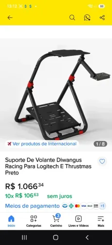 Cockpit completo para volante Logitech ou pxn thrustmaster