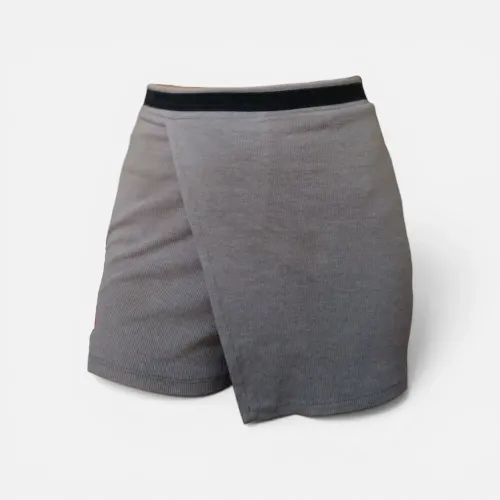 Short Saia Cinza Infantil Estilo Envelope
