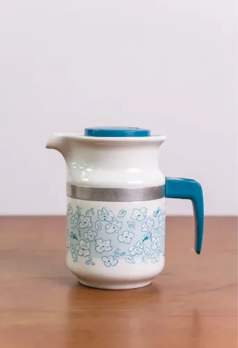 Leiteira / Jarra Vintage de Porcelana Floral Azul