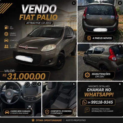 Fiat Palio Attractive 1.0 EVO Fire Flex 8V 5P 2012