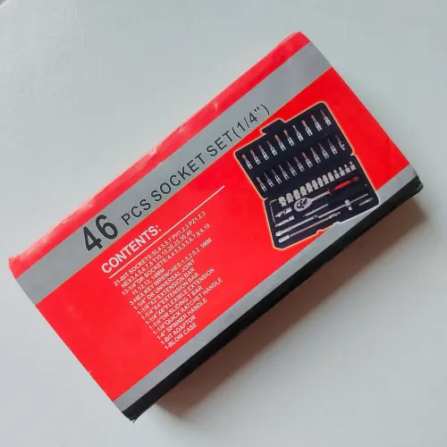 Kit De Ferramentas 46 Peças Jogo de Soquetes com Maleta Jogo Completo
