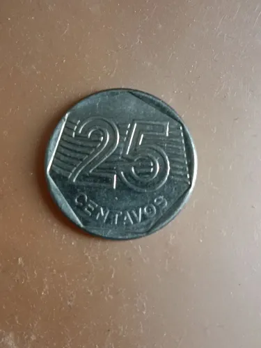 Moeda antiga 25 centavos 1995