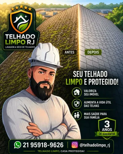Limpeza de telhado a seco