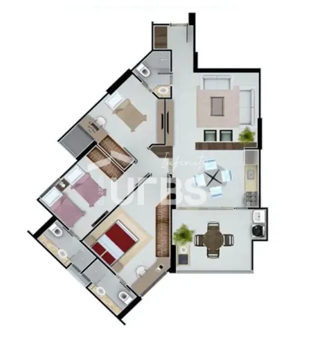 Apartamento a venda no Applause New Home, com 3 suítes, 86,68m² , Nascente, Setor Coimbra