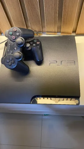 PS3 SLIM DESBLOQUEADO + JOGOS BAIXADOS + 2 MANETES ORIGINAL
