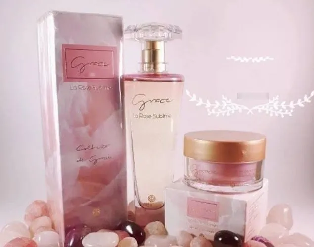 Kit Perfume Grace Lá Rose + Sérum Grace Lá Rose Para Mãos