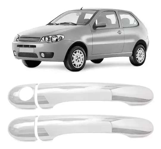 Aplique Fiat Palio G3 G4 / Siena / Strada - Maçaneta Cromada 2Pt - 08.019