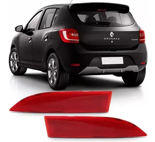 Lanterna Parachoque Renault Sandero 2015/- Traseiro Vermelho Direito / Esquerdo- Refletiva