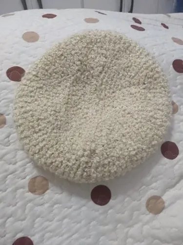 Boina e cachecol ? cor bege ou cru