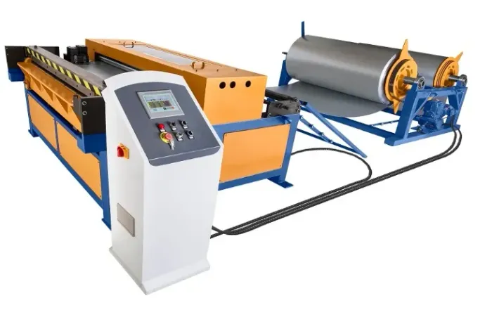 Máquina linha corte plano transversal planificadora Endireitadora fabricação dutos tdc 