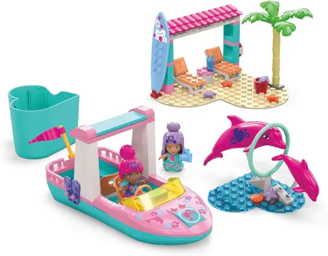 NOVO, LACRADO - Barbie Mega Construx Exploração de Golfinhos Color Reveal - Mattel