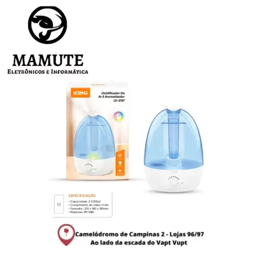 Umidificador e aromatizador de ar 2,7Lt - Lelong