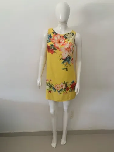 Vestido floral amarelo Farm