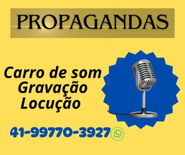 Gravação de vinhetas e locução ao vivo em lojas