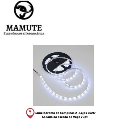 Fita Led 5050 Branco Frio 5m + Fonte