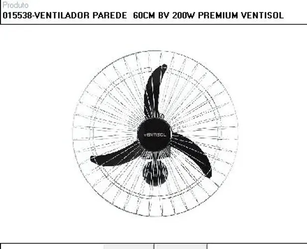 VENTILADOR PAREDE 60CM BV 200W PREMIUM 