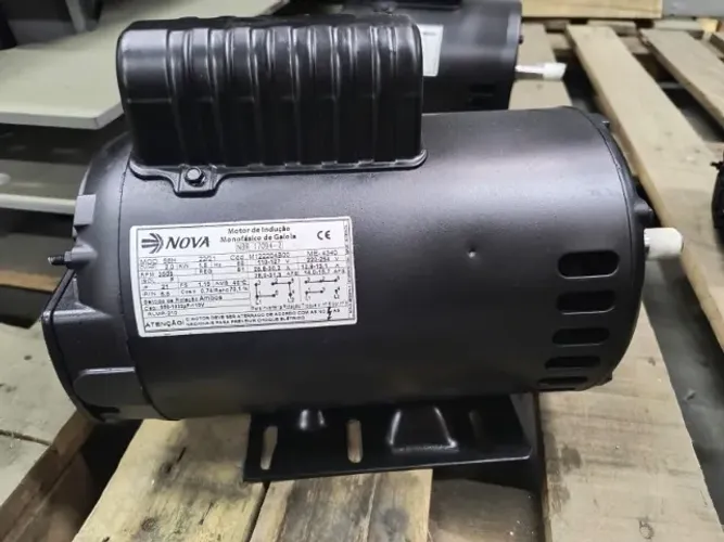 Motor Elétrico 2 CV 2 Polos Alta Rotação Monofásico Nova Motores Seminovo