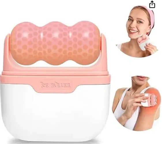 Massageador Ice Roller / Rolo De Gelo Com 2 Cabeças e Estojo Portátil Massagem (z557)