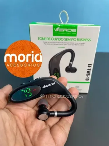FONE DE OUVIDO DIGITAL BLUETOOTH SEM FIO COM VISOR BATERIA LONGA DURAÇÃO CHAMADA