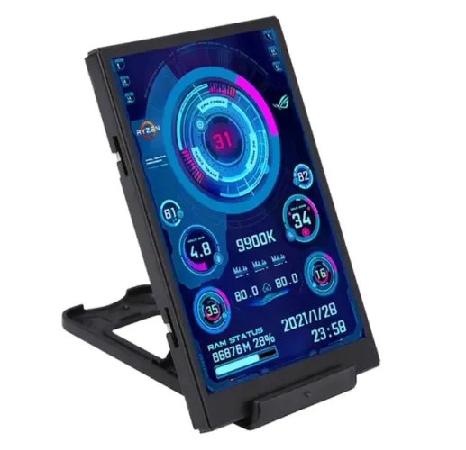 IPS Tipo-C Tela Secundária, CPU do computador, GPU, RAM, Monitor HDD