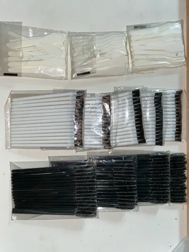 Kit descartáveis cílios, pincel labial e pá demonstradores de beleza Mary Kay