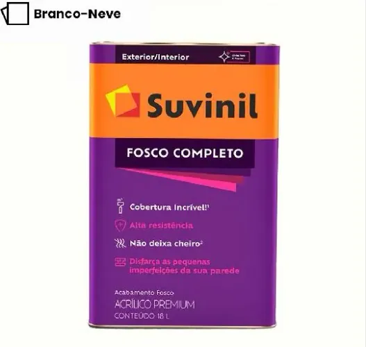 Tinta Acrílica Fosca Suvinil Branco Neve 18L