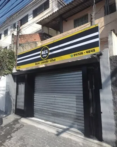 FACHADA ARMAÇAO DE FERRO + LONA + PERFIL DE ACABAMENTO