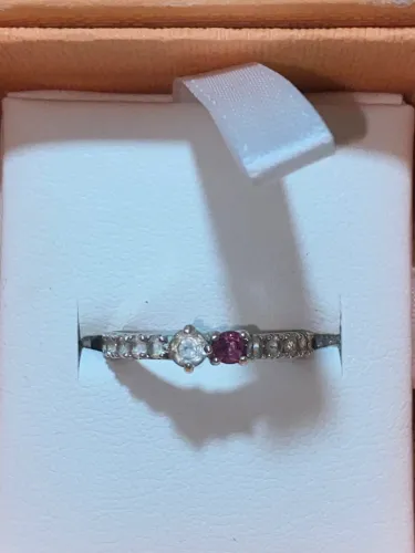 Anel Life Vivara prata, topázio e rodolita