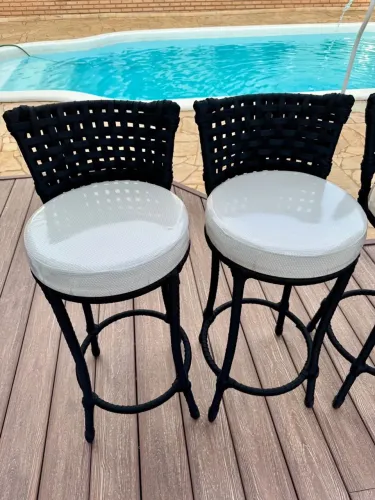 Banquetas de corda náutica - Design moderno e elegante