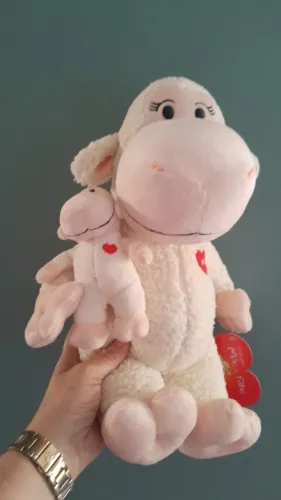 Urso de pelúcia Ovelha com filhote coleção Nestlé