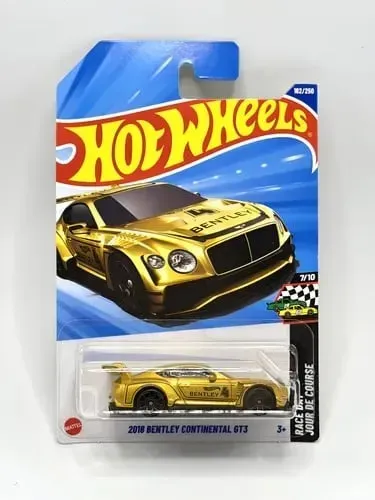 Hot Wheels 2018 Bentley Continental Gt3 Dourado 2025g Hw Rac Dourado-escuro