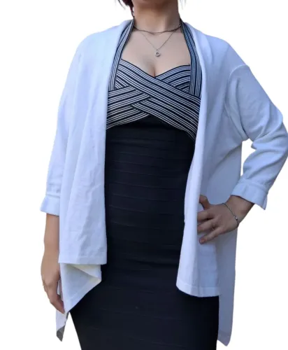 Cardigan branco feminino